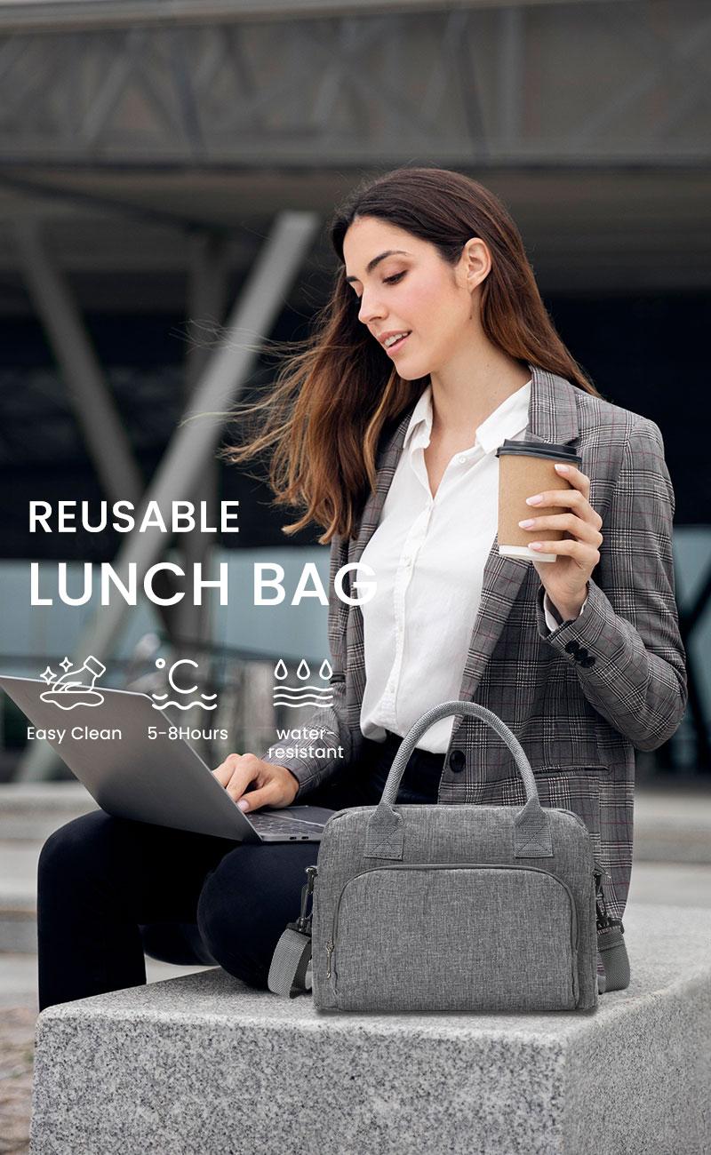Product Introduction of Lunch Bag for Women Men Large Insulated Reusable Lunch Box Girls  Water Resistant Portable Cooler Tote Bag for Work Picnic 1