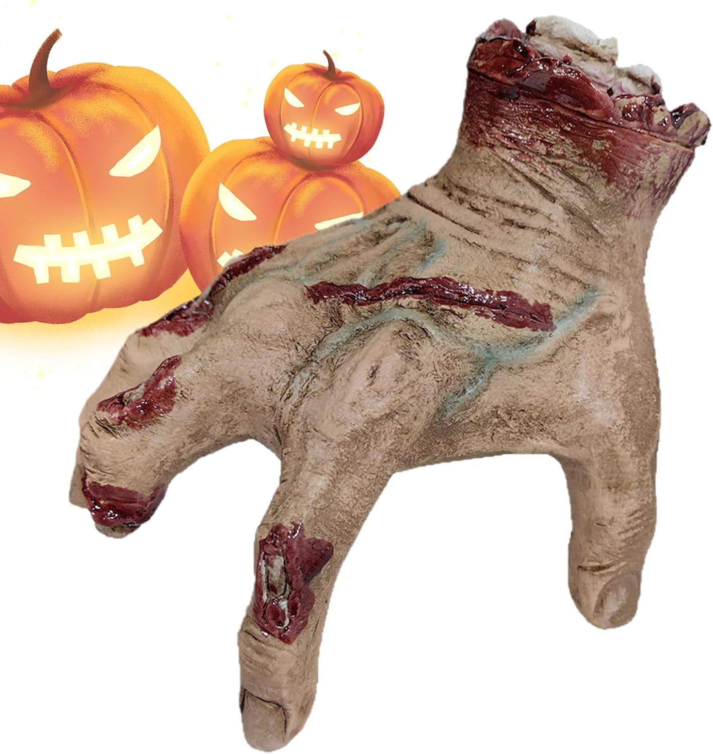 Realistic Severed Hand Prop - Body Parts Bloody Hands for Halloween