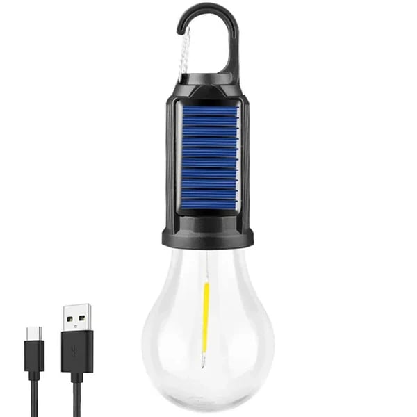 💡2025 New Solar Rechargeable Hooked Camping Light: Portable Clip, Waterproof