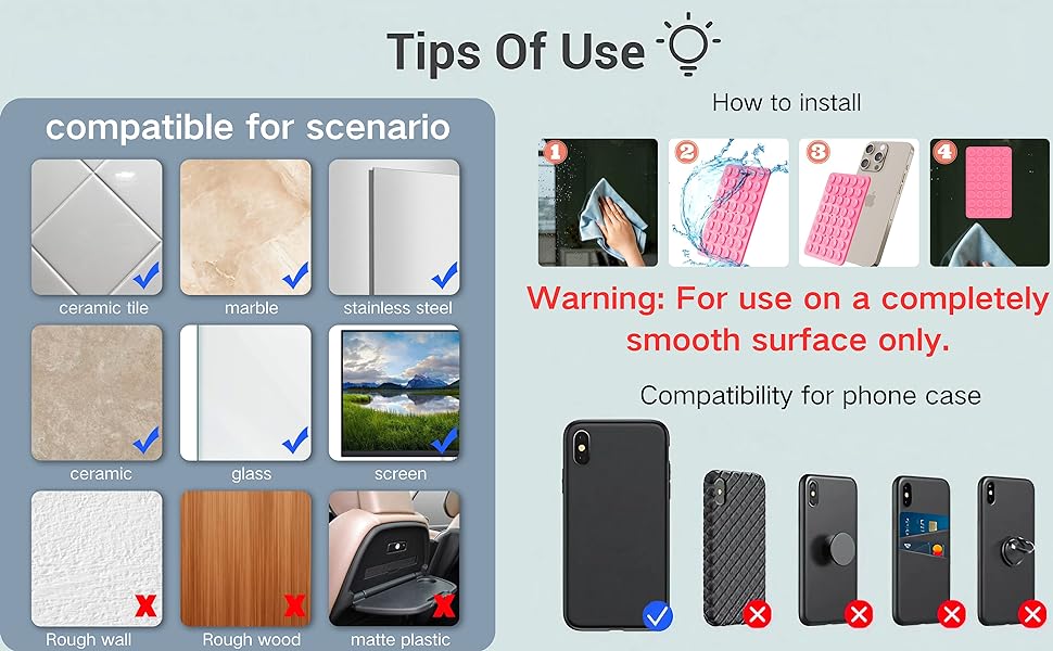 Double Silicone Suction Phone Case Mount 