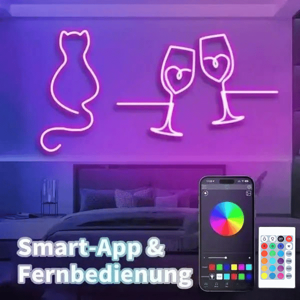 ✨Smarte USB-LED-Ambienteleuchte mit App-Steuerung – Farbwechsel-Hintergrundbeleuchtung für TV & Wohnraum