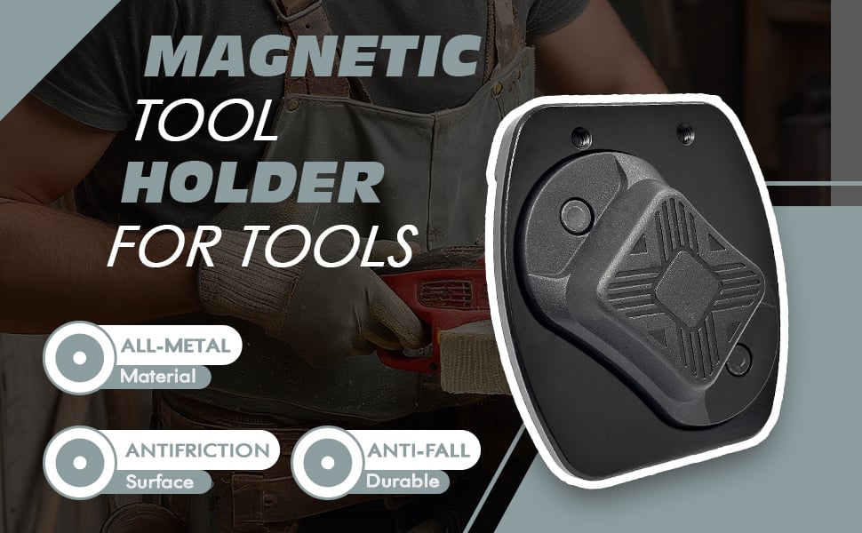 Magnetic Tool Holder, Full Metal Strong Magnetic Belt Clip Holster for Screws,Nails,Hammer