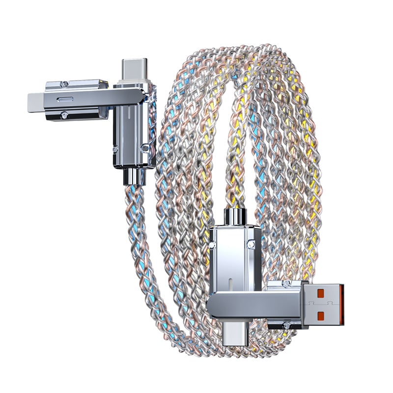 🎁Four-in-One  Colorful lights Data Cable