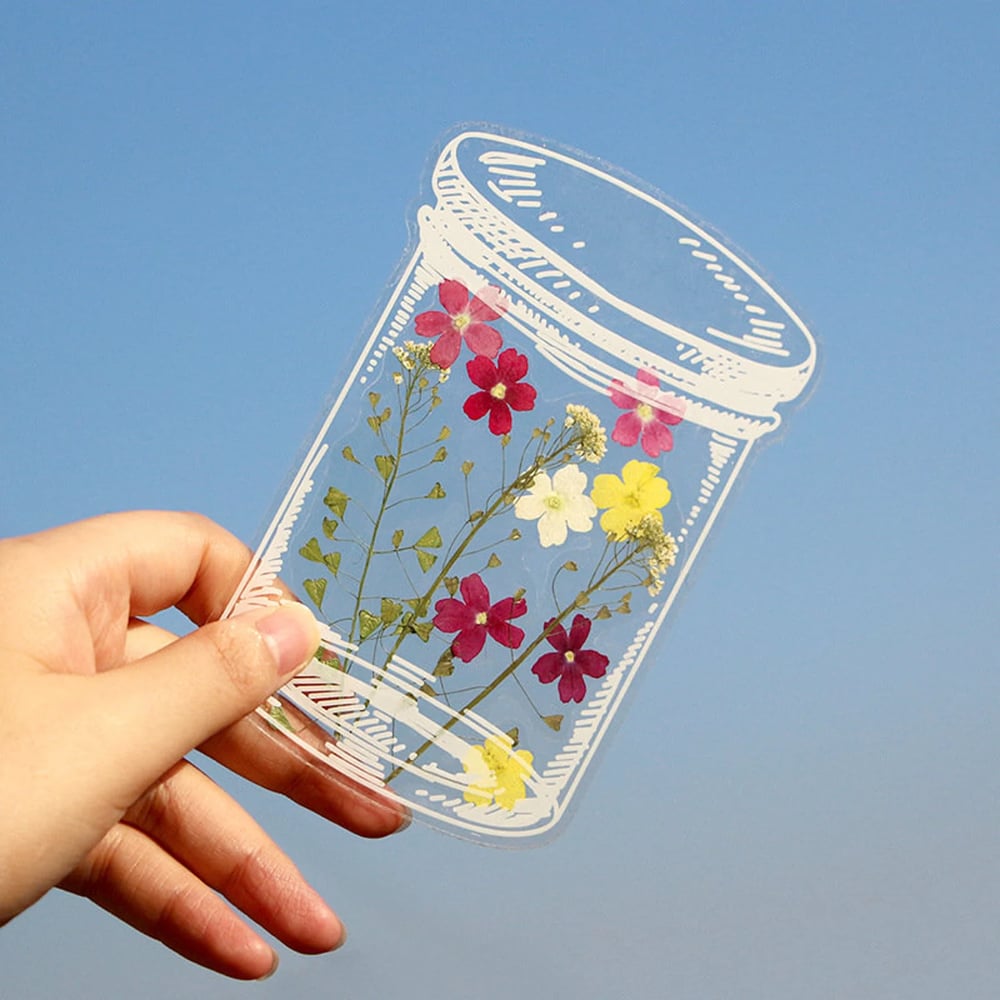 Marcador de página com flores secas - imagem 1