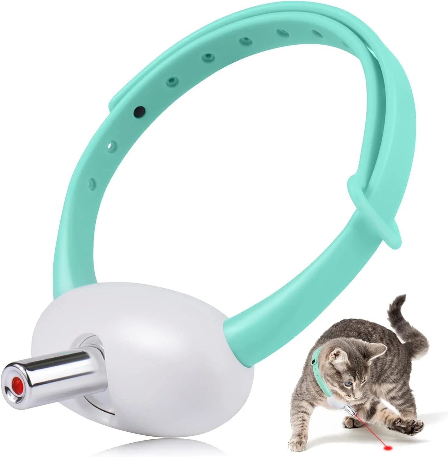 Automatic Cat Laser Collar – Smart Interactive Hands-Free Laser Toy to Keep Cats Active