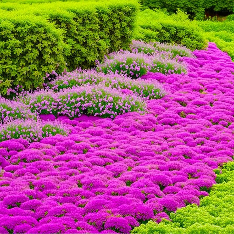 Amazon.com: sementes de tomilho rastejando para plantio - 20000+ Magic Magic As sementes de tomilho das plantas do solo das plantas da herança não OGM Perennial Thymus serpyllum Seeds: pátio, gramado e jardim