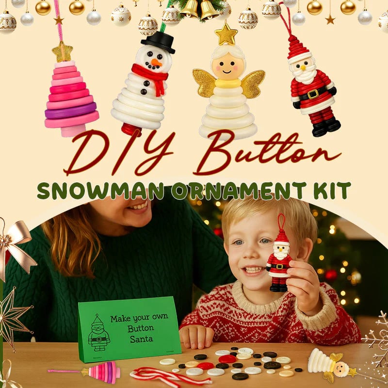 🎄Early Christmas Sale 49% OFF☃️ DIY Button Snowman Ornament Kit