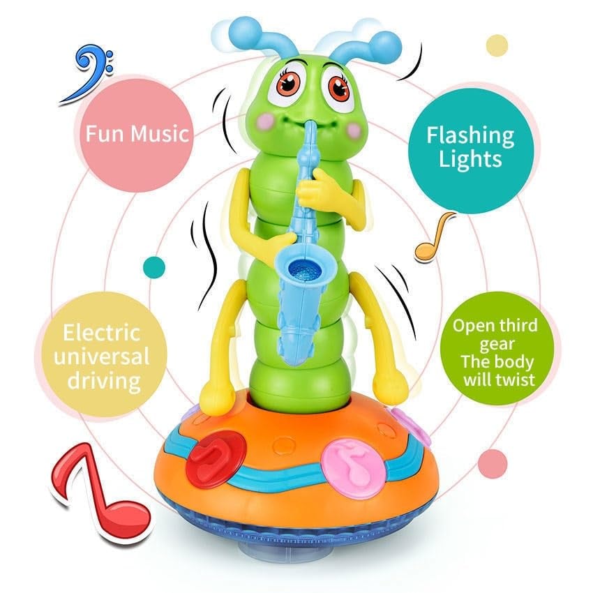 Electric saxophone caterpillar toy