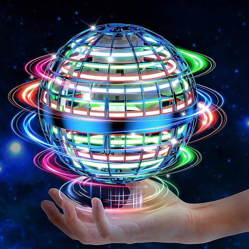 2025 Upgraded Galaxy Flying Orb Ball – Boomerang LED Hover Spinner with Cosmic Glow