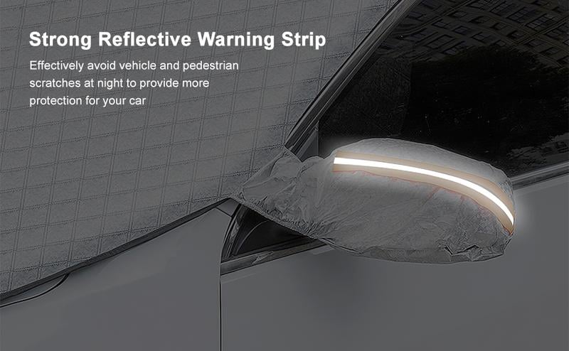 LEIBOO Car Windshield Snow Cover Sun Shade Winter Dust Rain Ice Frost Guard Protector - Durable Design for Winter Weather Protection & Summer sunshade