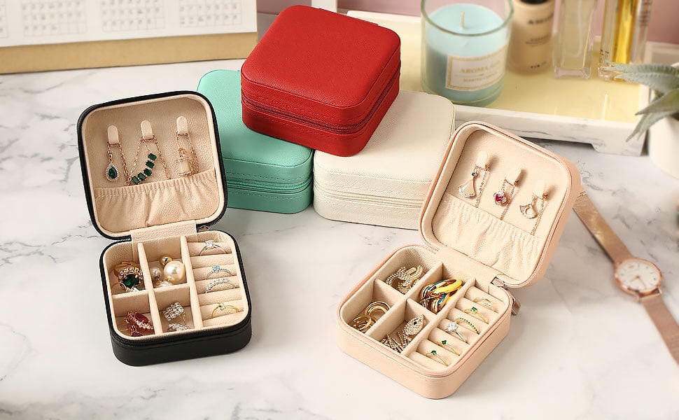 Mini Portable Jewelry Travel Boxes