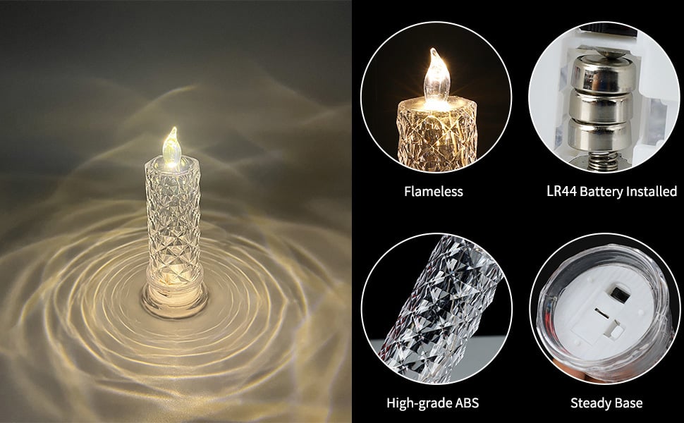 LED Candle Rose Shadow