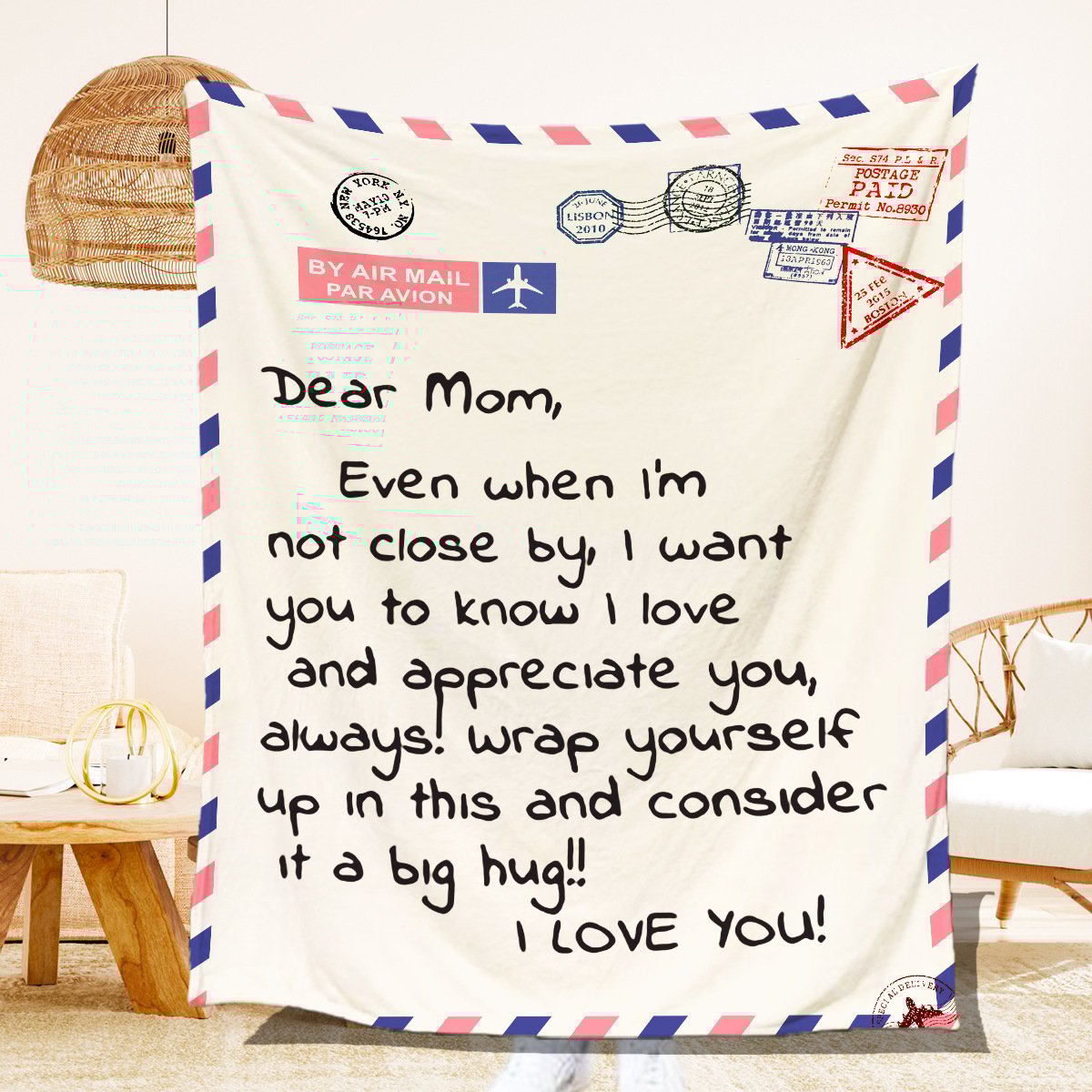 Personalized Parents Blanket, Parents Letter Blanket, Gift For Parents