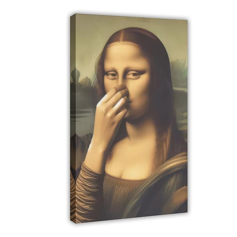 Piece Mimics Mona Lisa Bathroom Wall