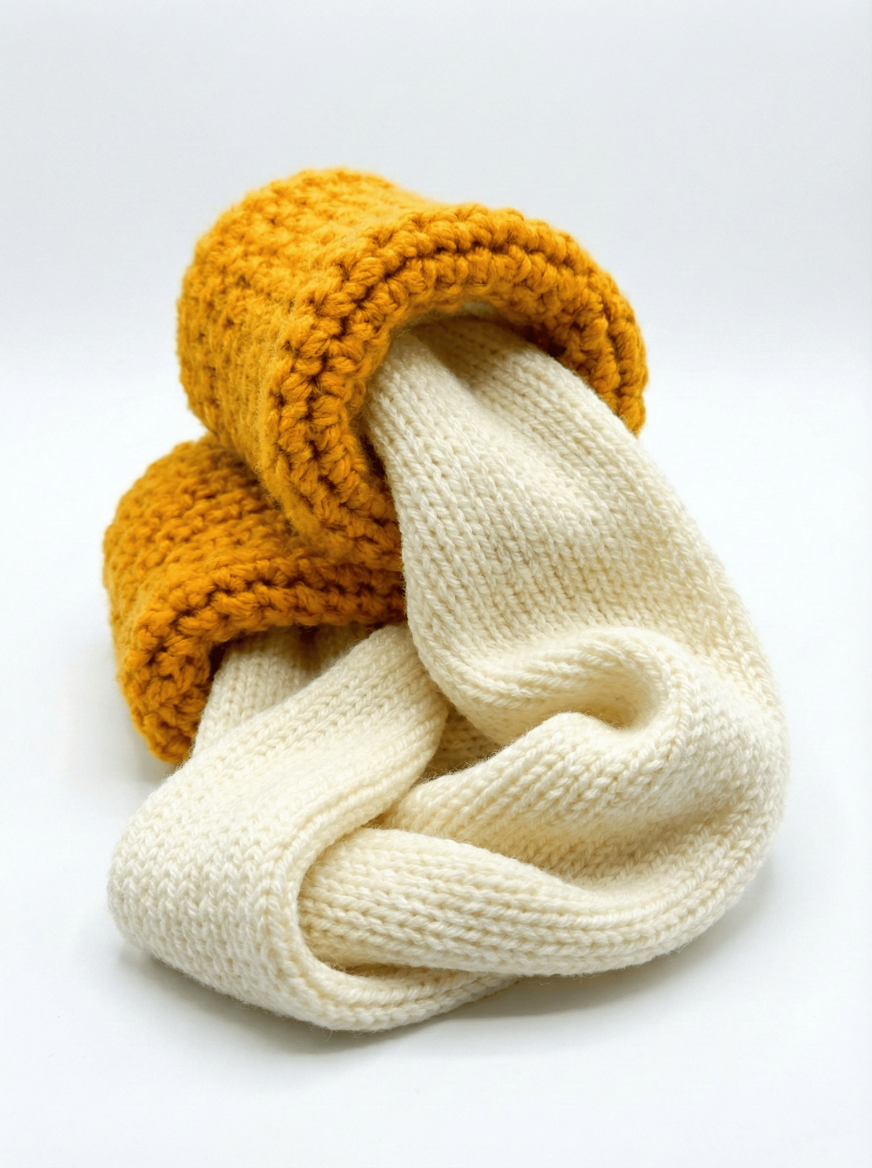 Cozy pile of cheese scarf