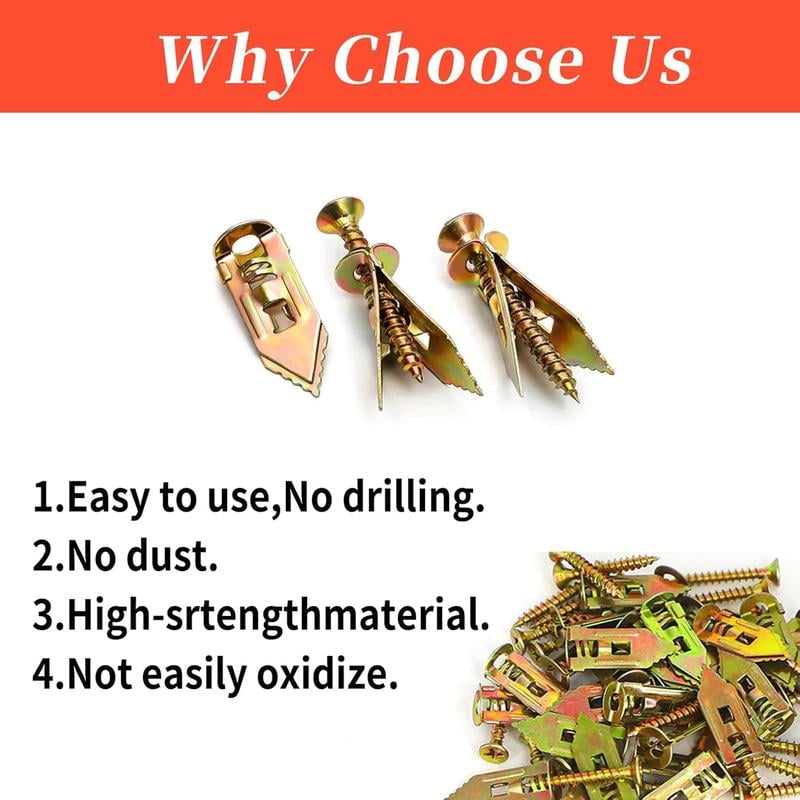 Self Drilling Drywall Anchors with Screws Kit4