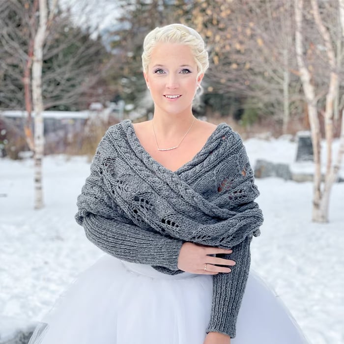 🔥 Heute 49 % Rabatt 🧶Damen Strickschal mit Ärmeln – vielseitiger Wickelpullover und Cape