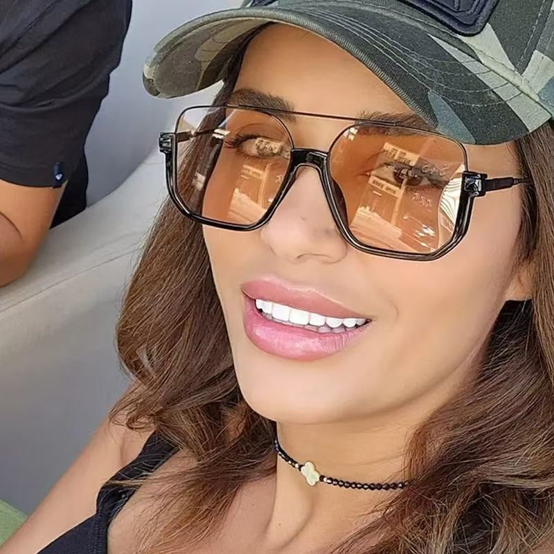 😍Lunettes de soleil aviateur rétro unisexes à verres teintés, tendance et faciles à assortir