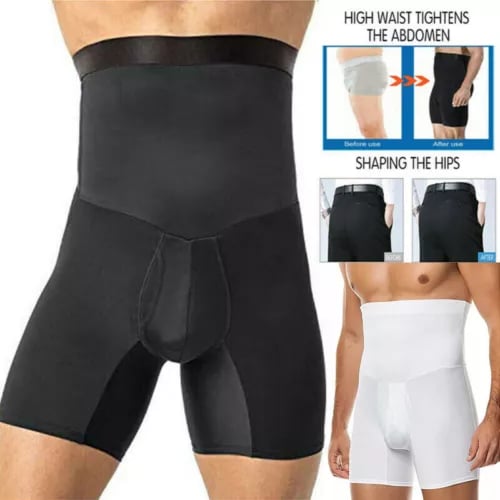 ❀ Men Compression High Waist Boxer Shorts Tummy Slim Body Shaper Girdle Pants  ⊱ - Picture 1 of 16