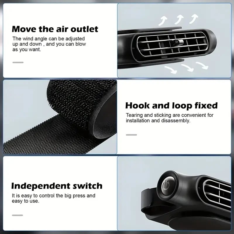 usb powered car seat cooling fan adjustable wind speed portable backseat cooler for suvs sedans rvs trucks instant   from hot seats   air circulation no battery required cooler portable air circulation adjustable fan usb powered fan details 5