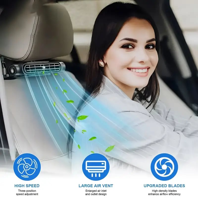 usb powered car seat cooling fan adjustable wind speed portable backseat cooler for suvs sedans rvs trucks instant   from hot seats   air circulation no battery required cooler portable air circulation adjustable fan usb powered fan details 2