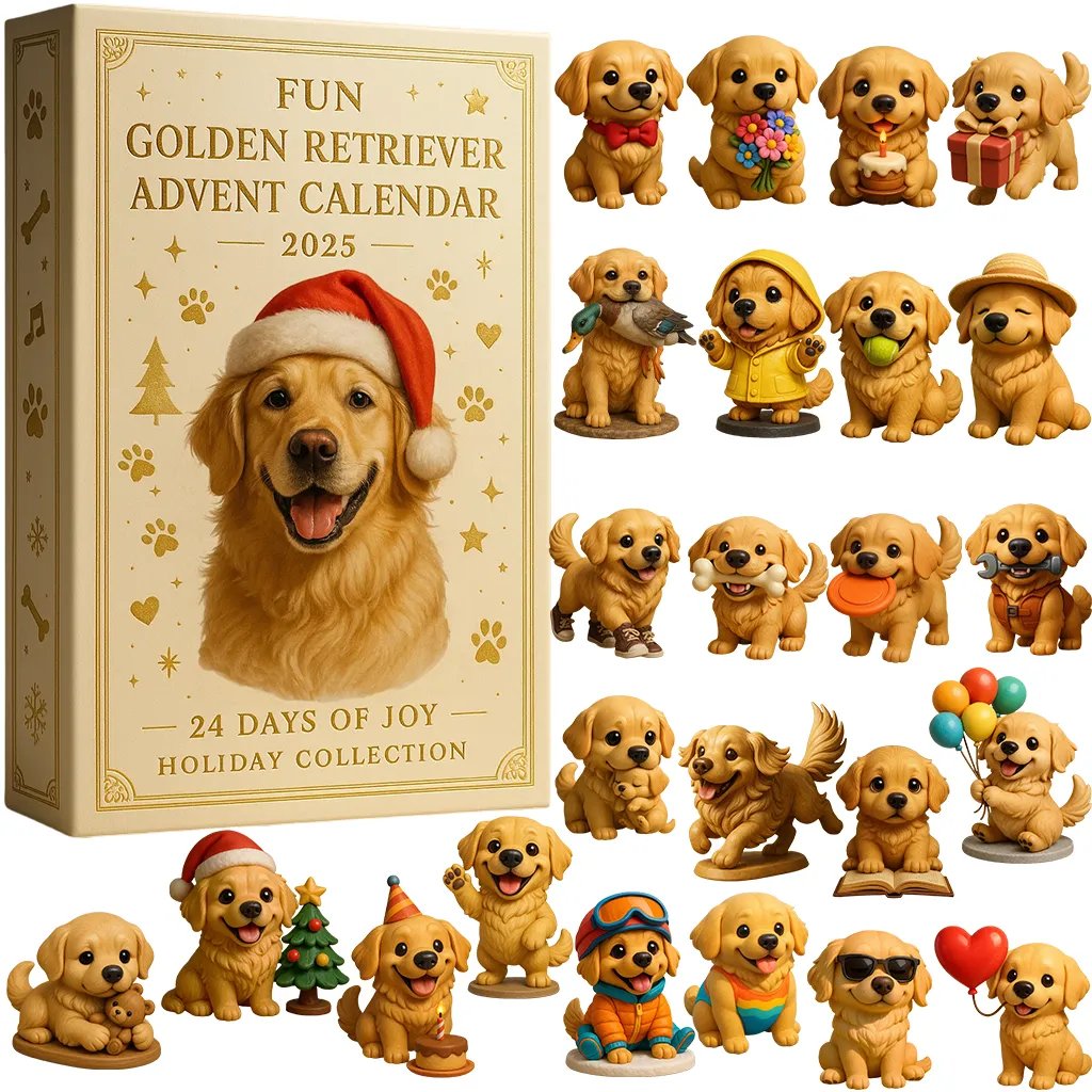 🔥LAST DAY 50% OFF--🎁Fun Golden Retriever Advent Calendar 2025