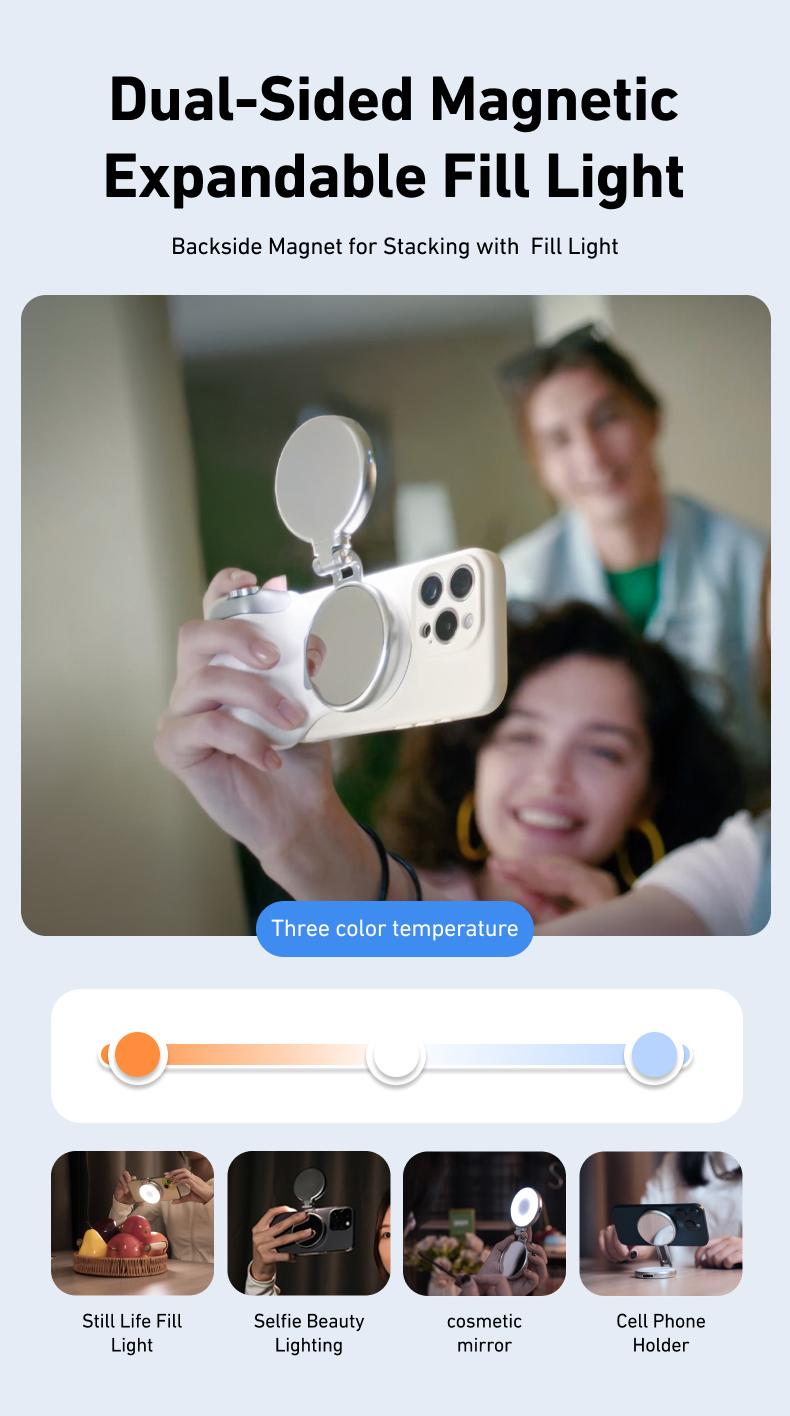【TikTokShopBlackFriday】TELESIN Magnetic Phone Camera Grip with Wireless Shutter – DSLR-Style Handle for iPhone & Android, 1/4" Screw, Ergonomic Design, Perfect for Vlogging, Selfies, and Steady Shots, Compatible with iPhone 17 【TikTokShopBlackFriday】TELESIN Magnetic Phone Camera Grip with Wireless Shutter – DSLR-Style Handle for iPhone & Android, 1/4" Screw, Ergonomic Design, Perfect for Vlogging, Selfies, and Steady Shots, Compatible with iPhone 17