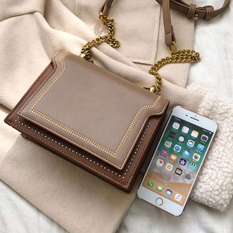 Retro Shoulder Square Bag - Off White