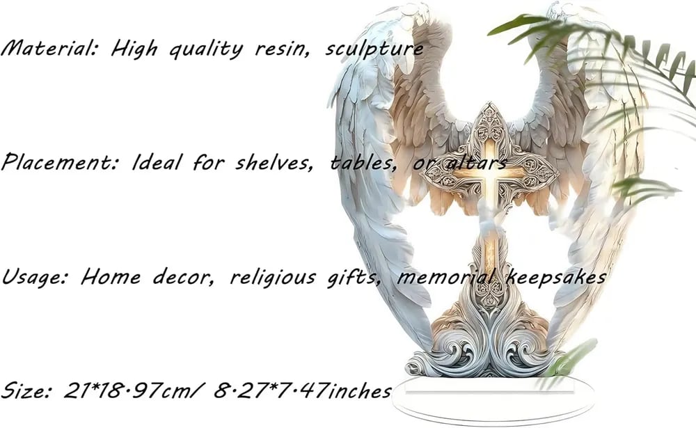 💖Fall Hot Sale 50% OFF⭐Gorgeous Angel Wings Cross Decoration