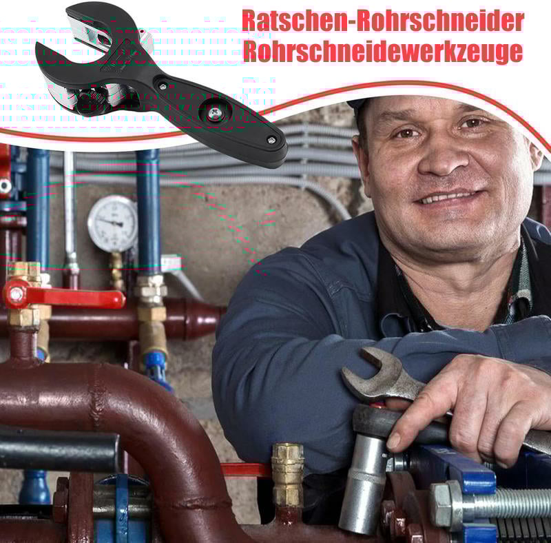 Sauberer Schnitt, keine Chips,Ratschen-Rohrschneider, Einhand-Schnellschneidewerkzeug