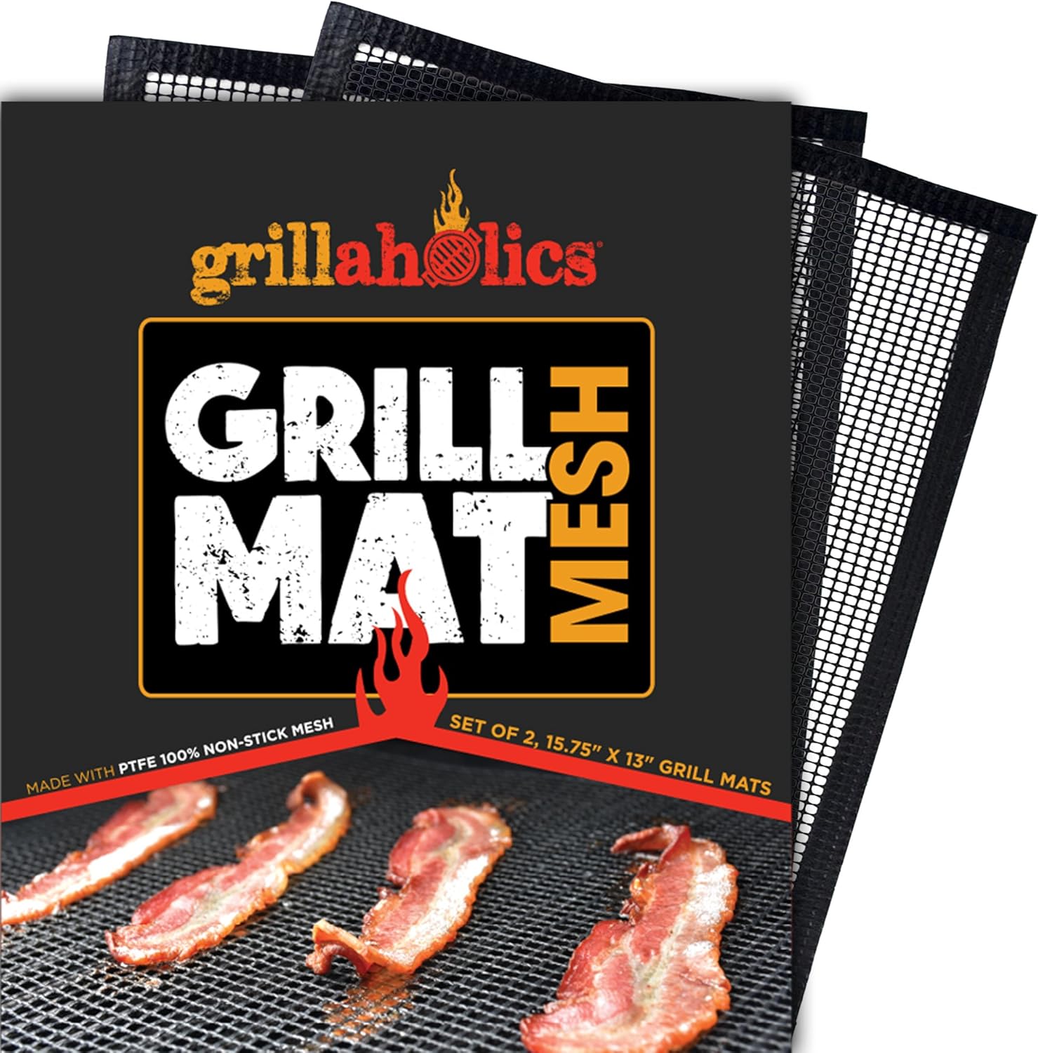 🏆50K+ SOLD! Almost Gone 🔥 Non-Stick Mesh Grill Mat 🍖 BBQ Made Easy