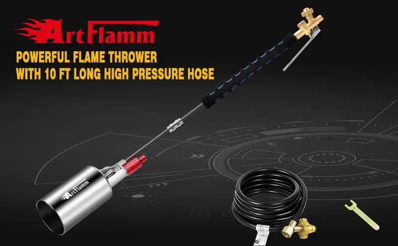 Product Introduction of NEW Propane Torch Weed Burner Kit, Weed Torch 1,900,000 BTU Blow Torch with 10FT Hose, Heavy Duty Garden Torch with Turbo Trigger for Flame Weeding,Roofing, Melting Ice Snow 1 Product Introduction of NEW Propane Torch Weed Burner Kit, Weed Torch 1,900,000 BTU Blow Torch with 10FT Hose, Heavy Duty Garden Torch with Turbo Trigger for Flame Weeding,Roofing, Melting Ice Snow 1