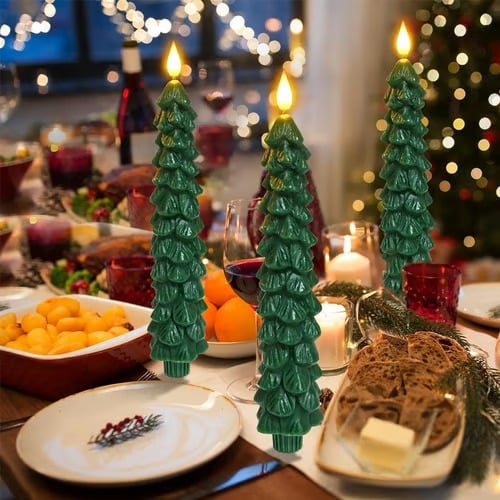 🔥Vorweihnachtsverkauf mit 49 % Rabatt🌲Weihnachtsbaum Flameless Taper Candle Lights mit Fernbedienung