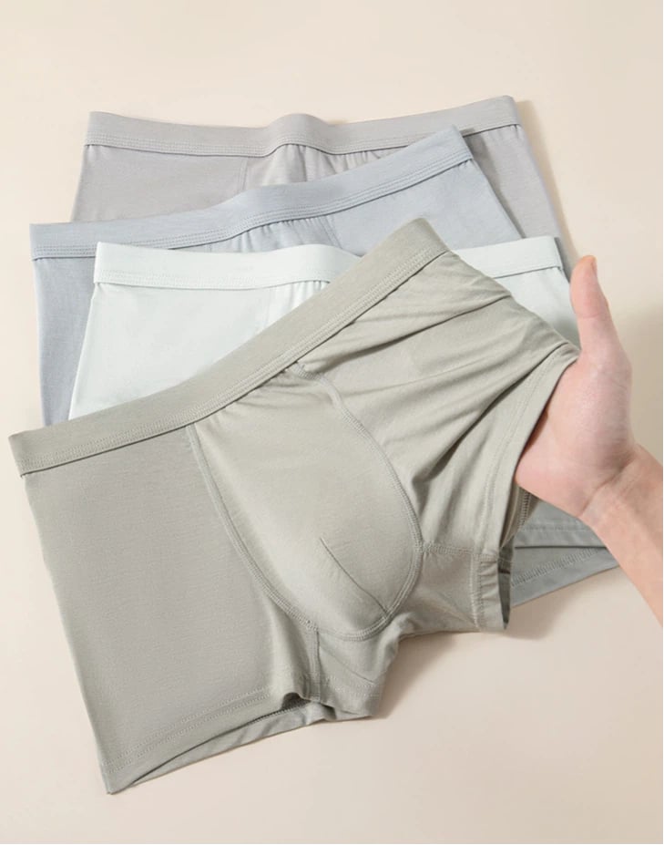 New Modal Men's Boxer Briefs (L-4XL), 7A Antibacterial, Breathable, Plus Size, Comfortable Underwear
