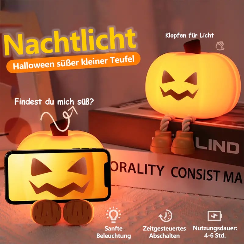 🎃Halloween-Kürbis-Klapp-Nachtlicht💡3-stufig dimmbar