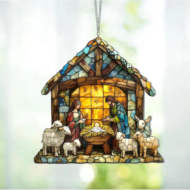 Nativity Jesus Christ Decoration Suncatcher3