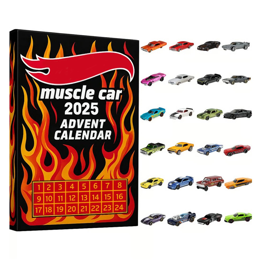 2025 Classic Muscle Toy Car Advent Calendar