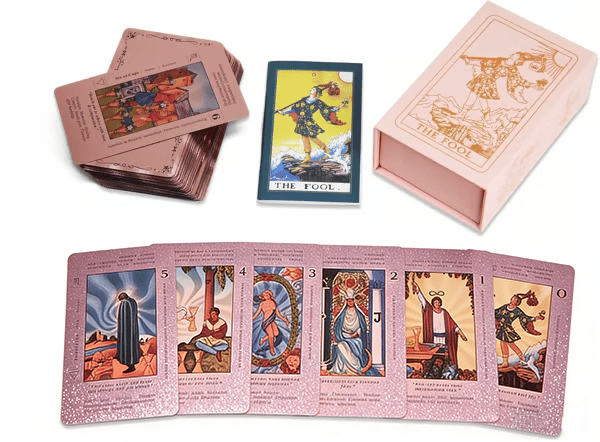 🎁Last Day Promotion 49% OFF🔥Witchy Cauldron Rose Gold Tarot Cards with Guide Book